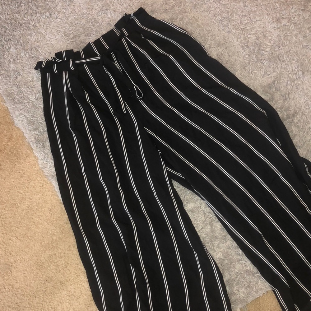 Striped flowy pants